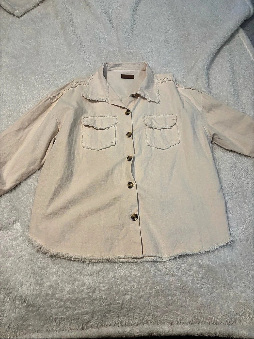 Umgee Cream Button Down Shirt